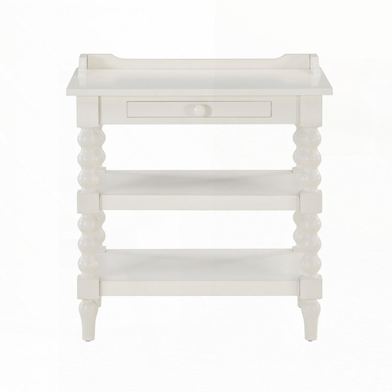 Table de chevet blanche antique