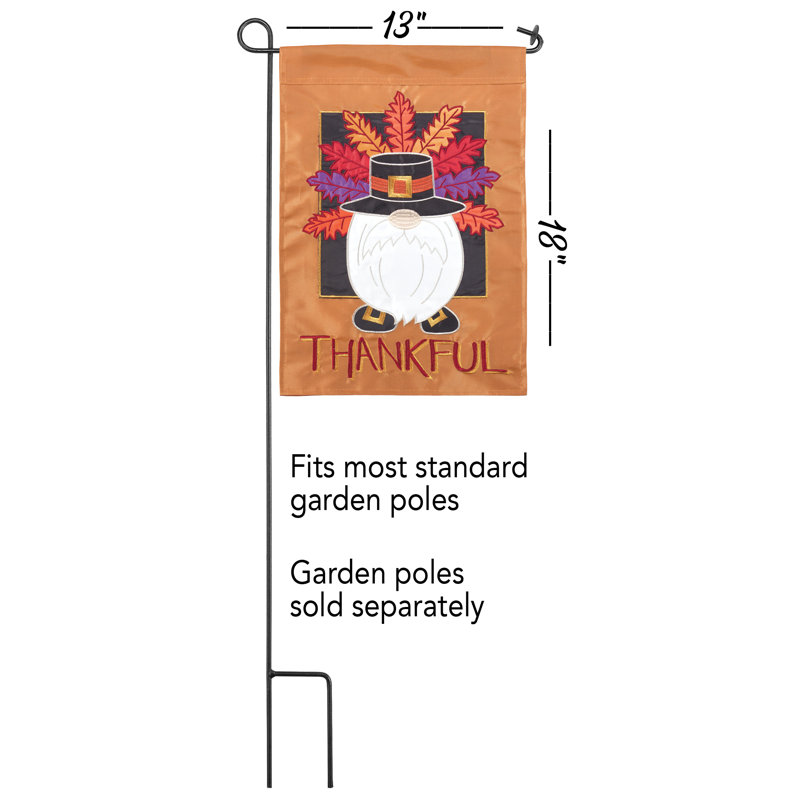 Drapeau de jardin en polyester 42 po x 29 po Alard, H 18 po x l 13 po