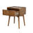 Loki Mid Century Modern Solid Wood Nightstand with Iconic Chevron Front Drawer & Elegant Tapered Legs, Premium Hevea Wooden Bedside Table With Ball Bearing Slide-845526196