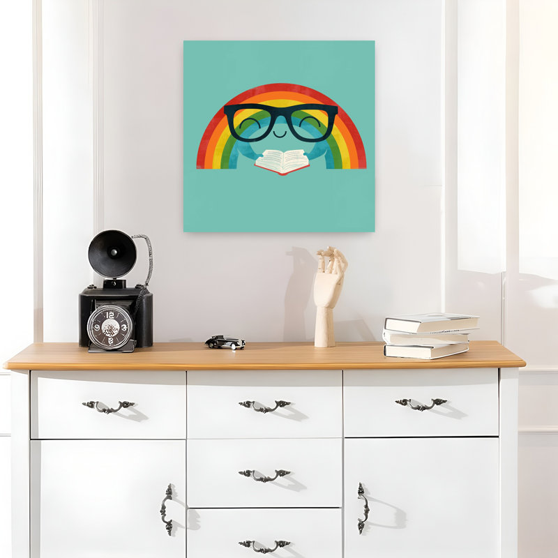 Brainbow, paysage abstrait contemporain, art naturel, H 18 po x l 18 po