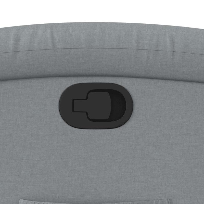  Recliner Chair Light Grey 100% Polyester Fabric, Metal, Plywood, Light Gray