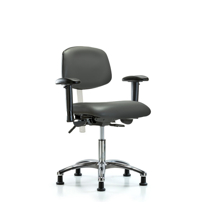 Johntavious Vinyl Task Chair, Black