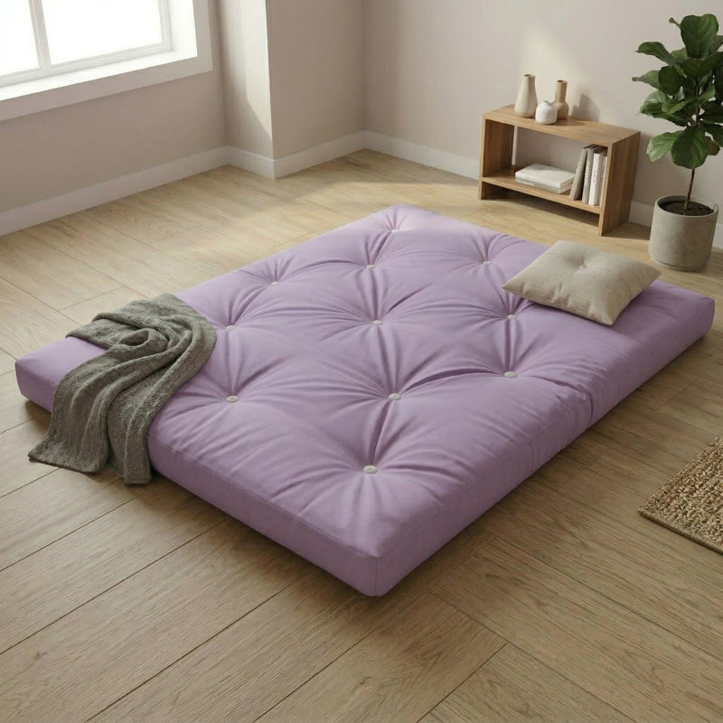 15cm Futon Mattress Futon  Mattress, Double (4'6), Lilac