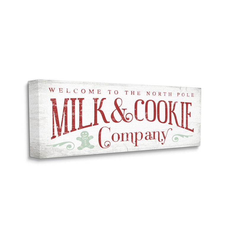 «Milk & Cookie Company», art mural sur toile par Lil 'Rue, H 20 po x l 48 po x P 1,5 po