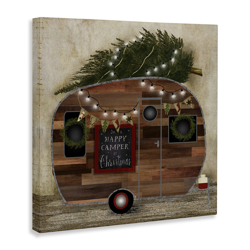 «Happy Camper at Christmas», impression sans cadre, 24" H x 24" W