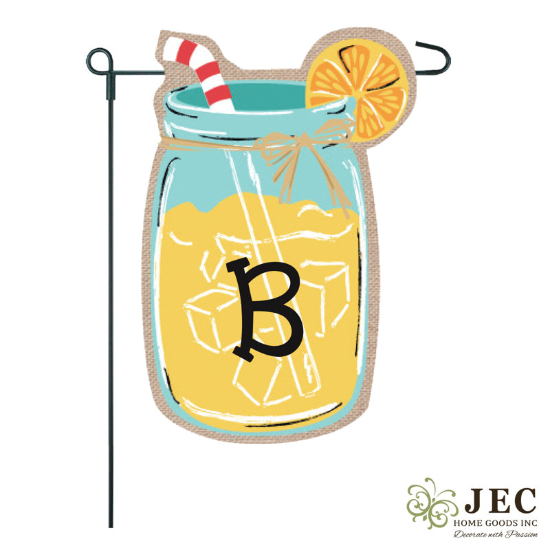 Drapeau de jardin Mason Jar 2 côtés 6 pi x 1 pi, B