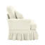 Chenille avec 1 oreiller, beige et blanc - Doux et confortable nuage détachable à volants, jupes à plis, deux styles en un, segmenté, rembourrage en mousse haute densité, dossier à coussin incurvé mobile