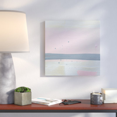 « rose coucher de soleil », reproduction de peinture à l’acrylique sur toile tendue