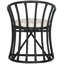 Chaise avec accoudoirs rembourrée en coton Ferryhill-800058220