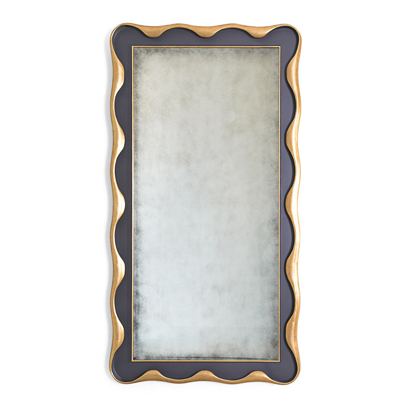 Venus Leaning Mirror, Gray/Gold