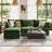 Merchelle 103' Wide Reversible Modern Modular Sectional Sofa With Storage Ottoman -Premium Chenille Fabric-832001663