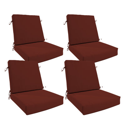 Ensemble de coussins de chaise d'extérieur 4 pièces Sunbrella