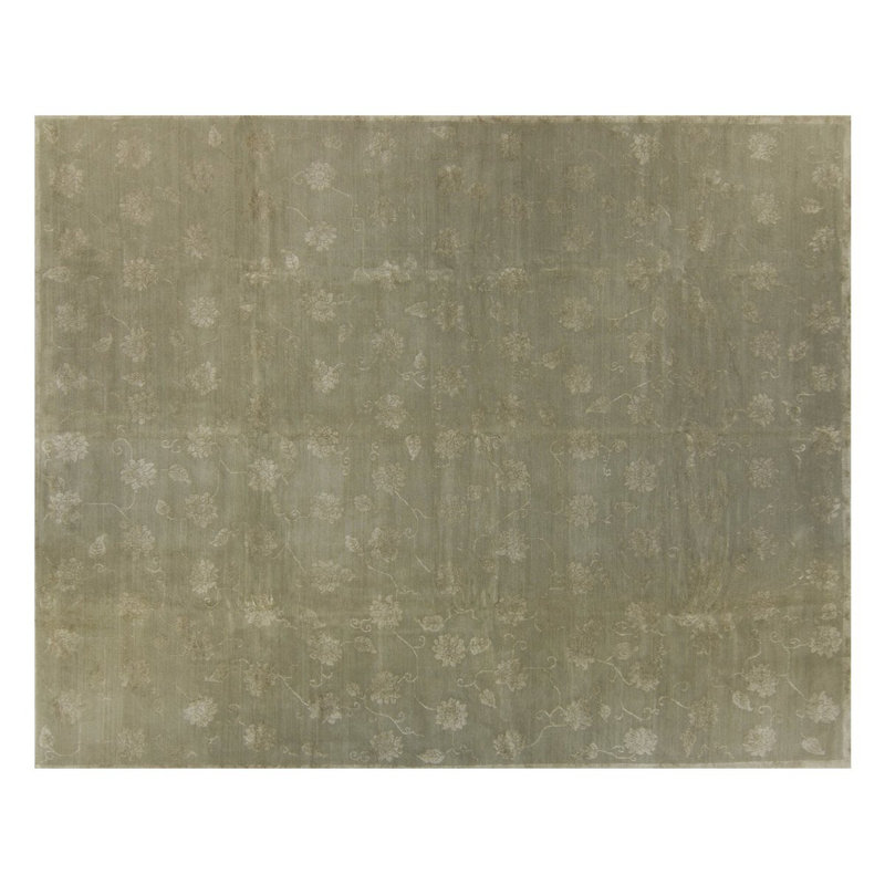 Floral Area Rug in Beige/Taupe, Rectangle 8' x 10'