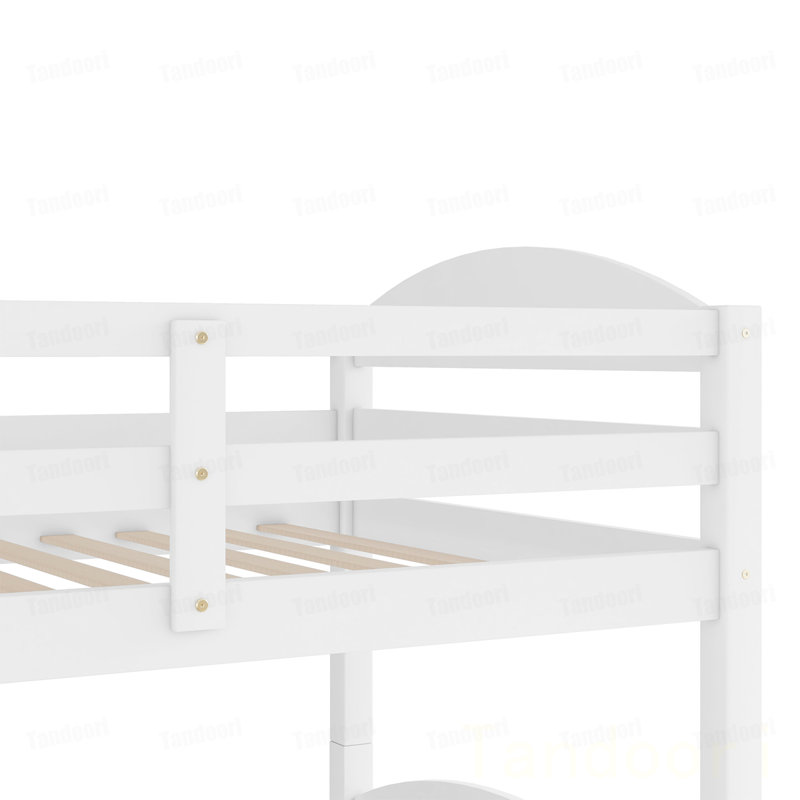 Lit simple en L avec lit gigogne