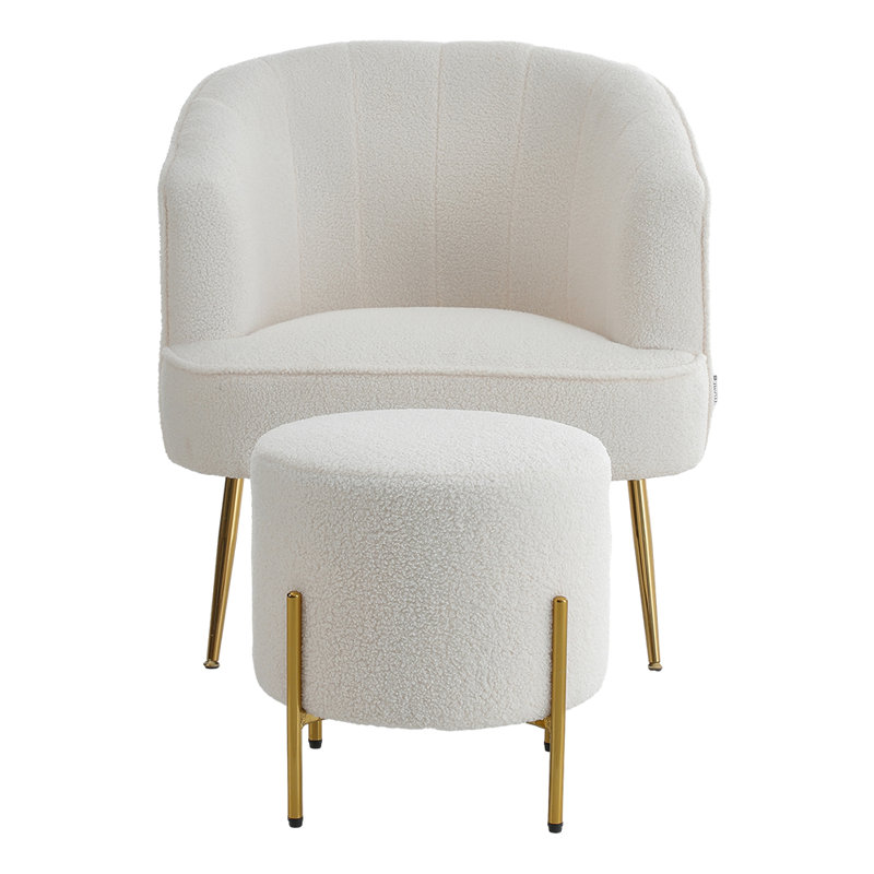 Saona Barrel Accent Chair and Footstool