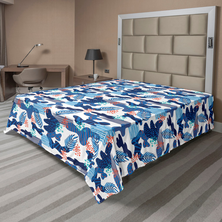 Ambesonne, drap plat floral pivoines, art botanique printanier