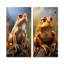 «Classic Frog Portrait - Frogs & Toads», ensemble de 2 reproductions d'art en métal-2023718982
