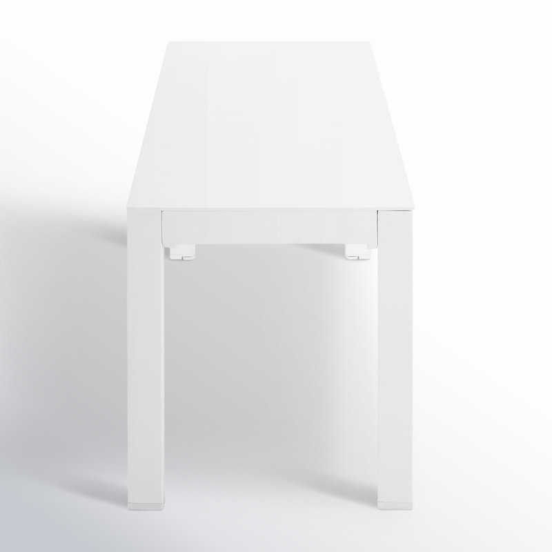 Armando Aluminum Dining Bench, White
