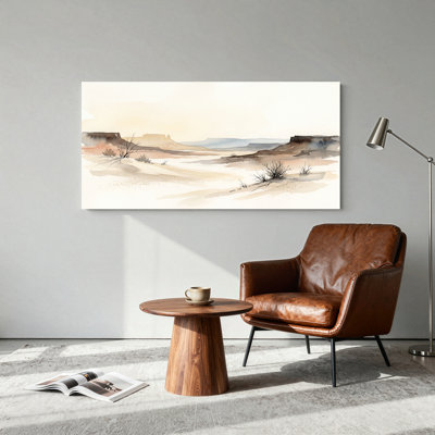 Ensemble de 1 tableau sur toile représentant un paysage désertique