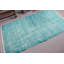 Tapis turc vert fait à la main avec un design rétro dans un style magnifiquement traditionnel