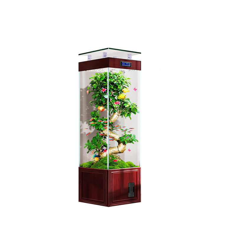 Aquarium 16,54 po, 36.995 Gallon (55.91" H x 16.65" W x 15.75" D), Clear/Red