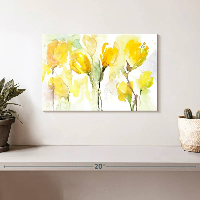 Avery Yellow Garden, 8" H x 12" W
