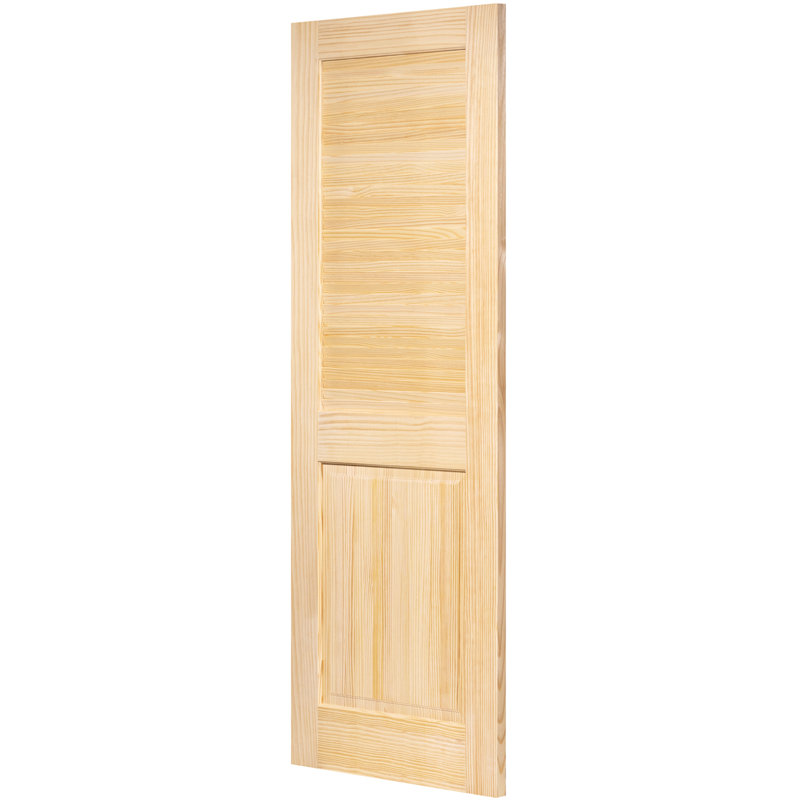 Porte standard à lamelles en bois massif sans finition, 28 po x 80 po