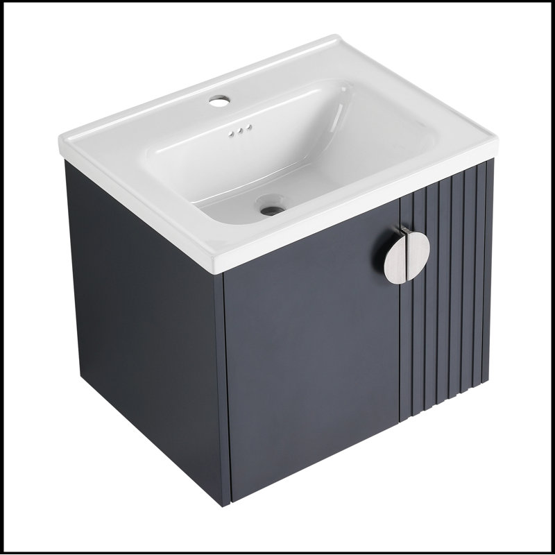Ensemble de meuble-lavabo simple avec plateau 23,80 Rennell, Noir
