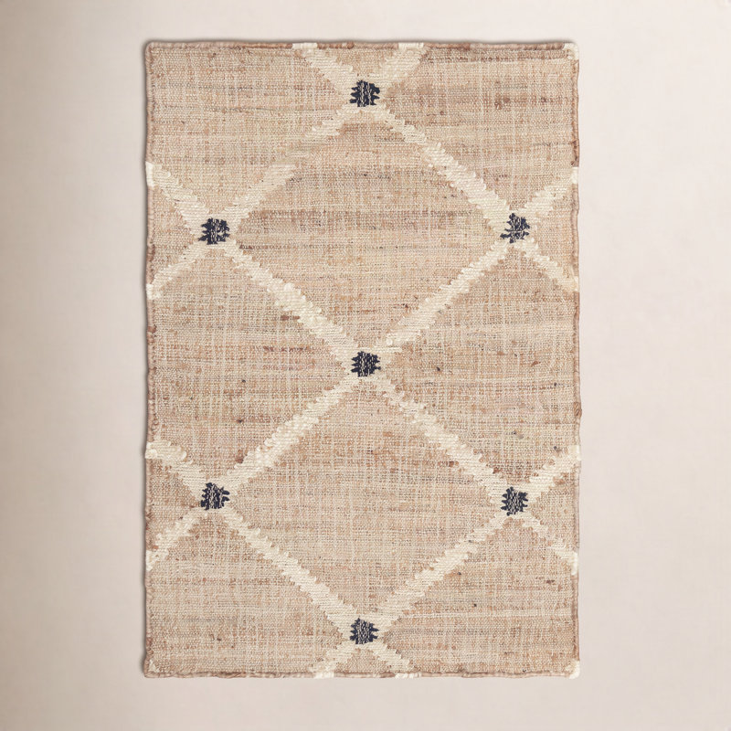Kali Natural Handwoven Jute Rug, Rectangle 2' x 3', Natural