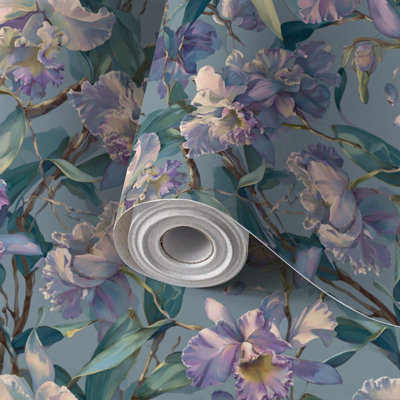 Papier auto-adhésif à peler et coller Twilight Watercolor Blossom