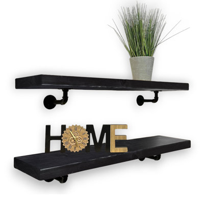 Aleksah Wood Floating Shelf