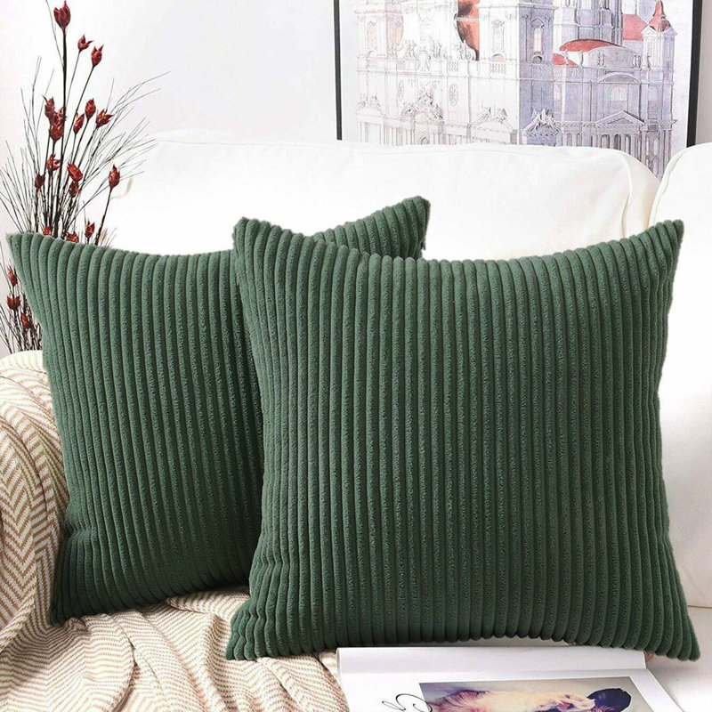 Cotton Square Cushion, Hunter Green