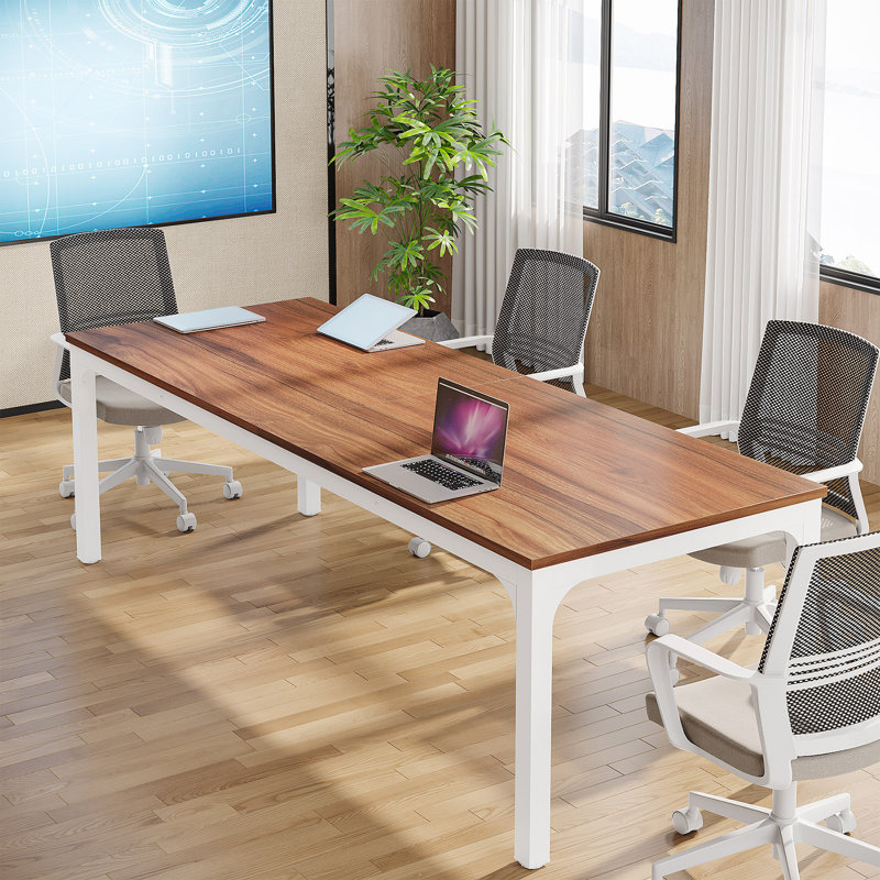 Table de formation Latrishia, Blanc, Noyer