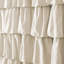 Ivory Ruffle Shower Curtain Textured Shabby Chic Farmhouse Style Design, 183 x 183 cm