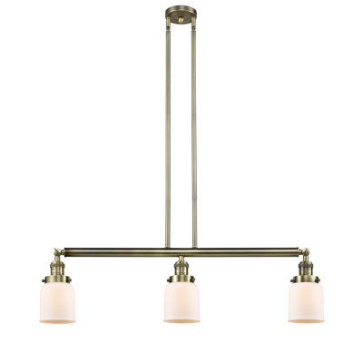 Luminaire suspendu linéaire à 3 lumières pour îlot de cuisine Harta