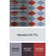 Tapis rouge / bleu / gris clair tissé à la machine-446115651