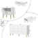Ensemble de commode configurable Mujibur (table de chevet et commode 6 tiroirs)