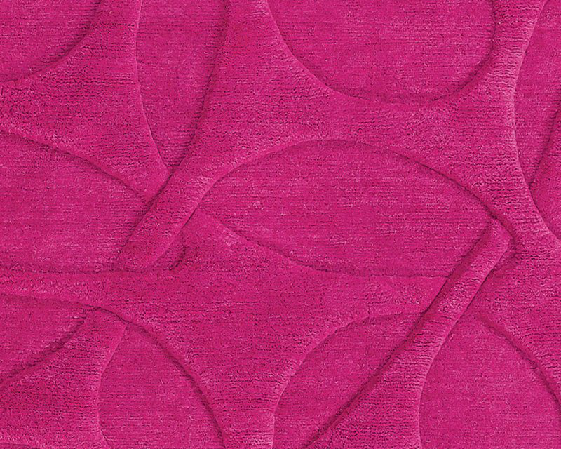 Molecular Wool Area Rug in Pink, Rectangle 8' x 10'