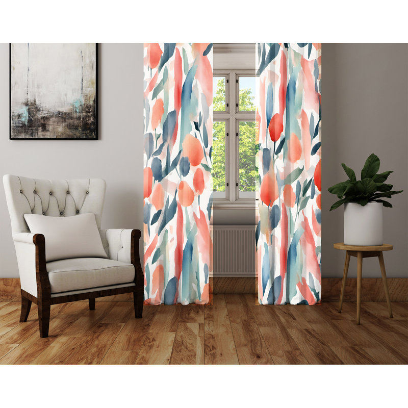 Semi Sheer Curtain Pair, 40" W x 52" L
