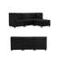 L-Shaped 4 Seat Modular Sectional Chenille Sofa With Ottoman-1780461957