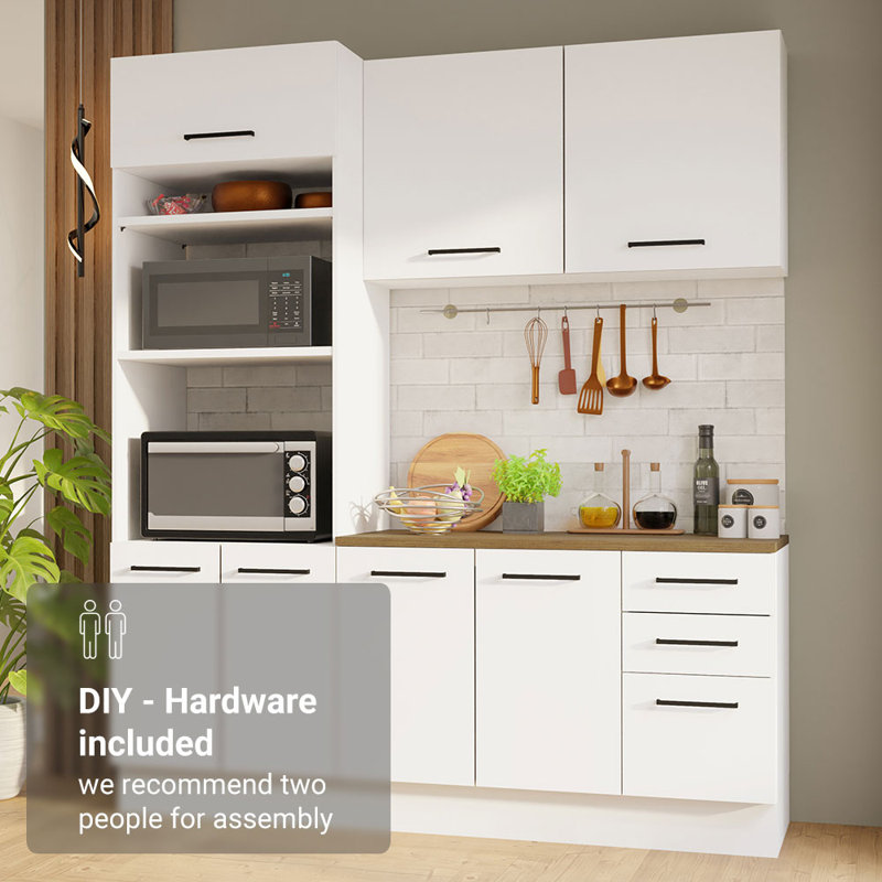 Hokku Designs Hazel 3-Piece Kitchen Storage Set - White