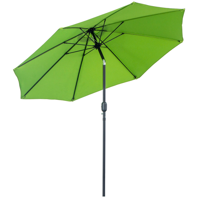 Poteet 2.7M Garden Parasol Umbrella Aluminium Frame, Green
