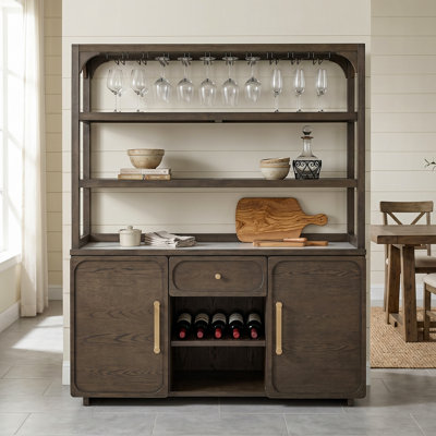 Friley Quartz Stone Top Hutch & Buffet