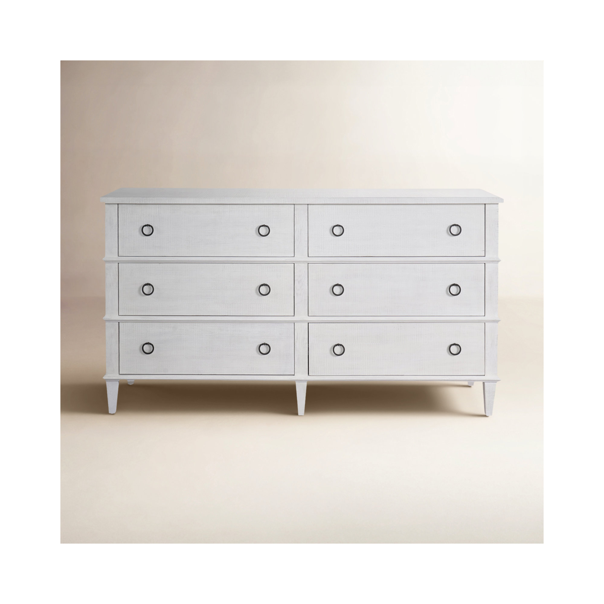Bilbrook 6 - Drawer Double Dresser, White
