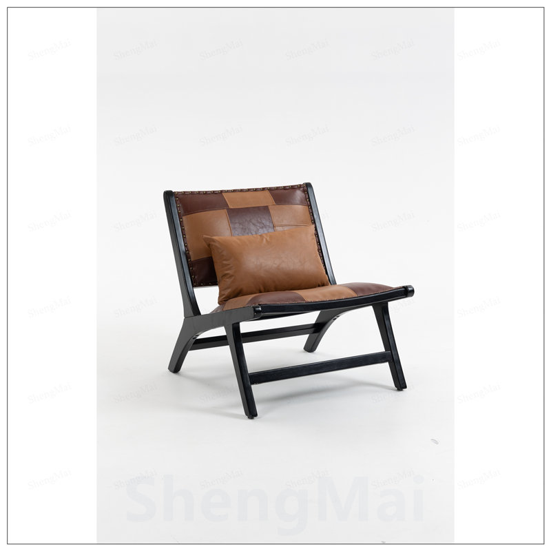 Chaise d'appoint moderne pour le salon, le salon Mid-Century avec un design ergonomique et un assemblage rapide, Brown