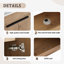 Meuble-lavabo simple 18,31 po avec plateau en bois manufacturé-1356847703