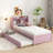 Twin Bed with Trundle and Bookcase Headboard-2052016344