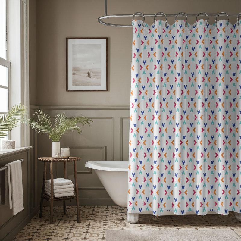 Rideau de douche Gentle Vividness, H 74 po x l 71 po