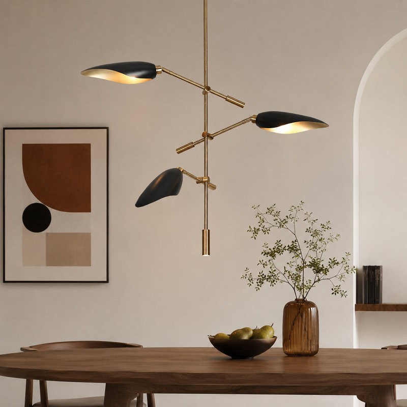 Lustre linéaire moderne unique à 3 lumières Lakendria