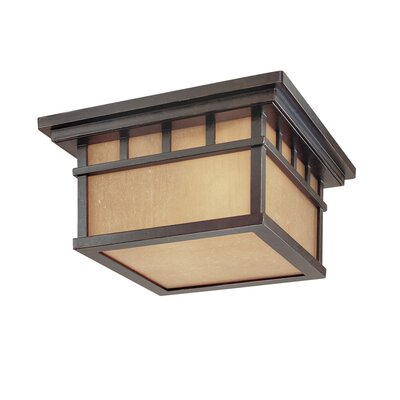 Foskey 2 - Light 12"" Unique/Statement Square Flush Mount -  Alcott HillÂ®, BLMT7336 42664539